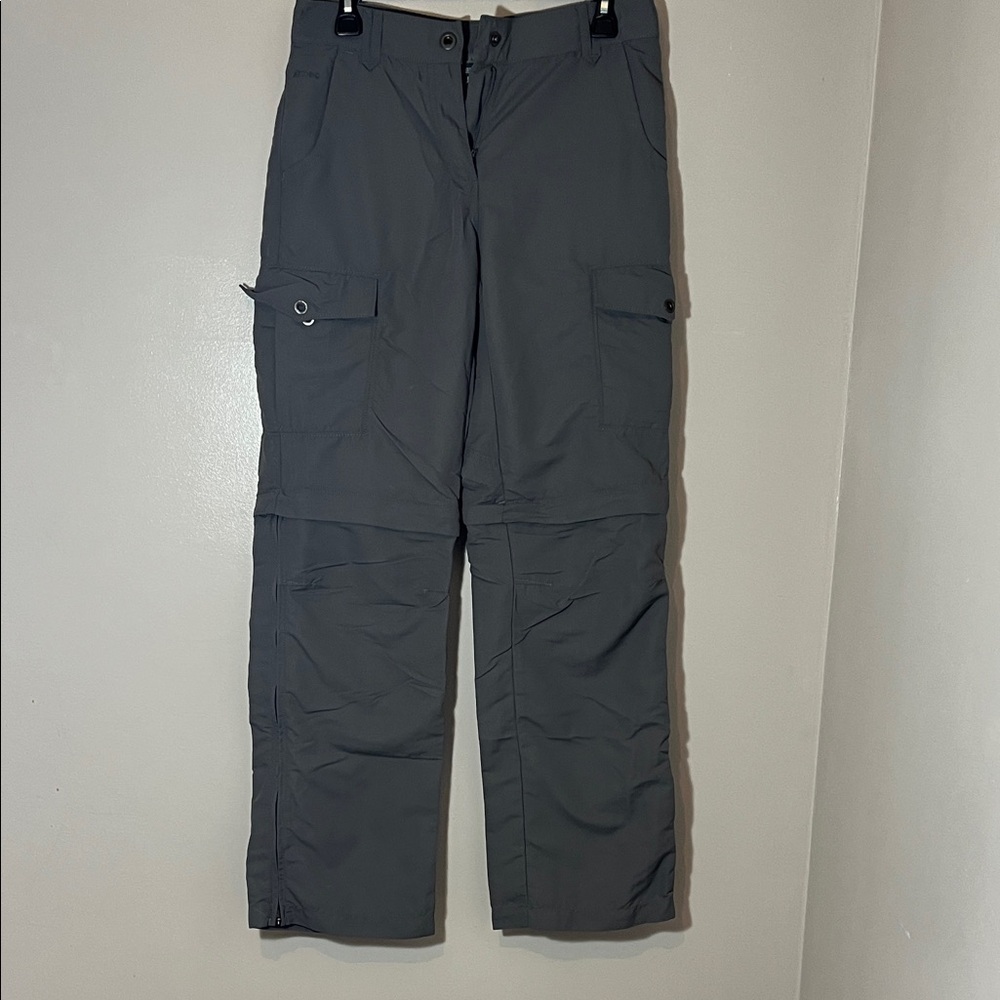 Women's Gray Cargo Pants/ Shorts with removable legs